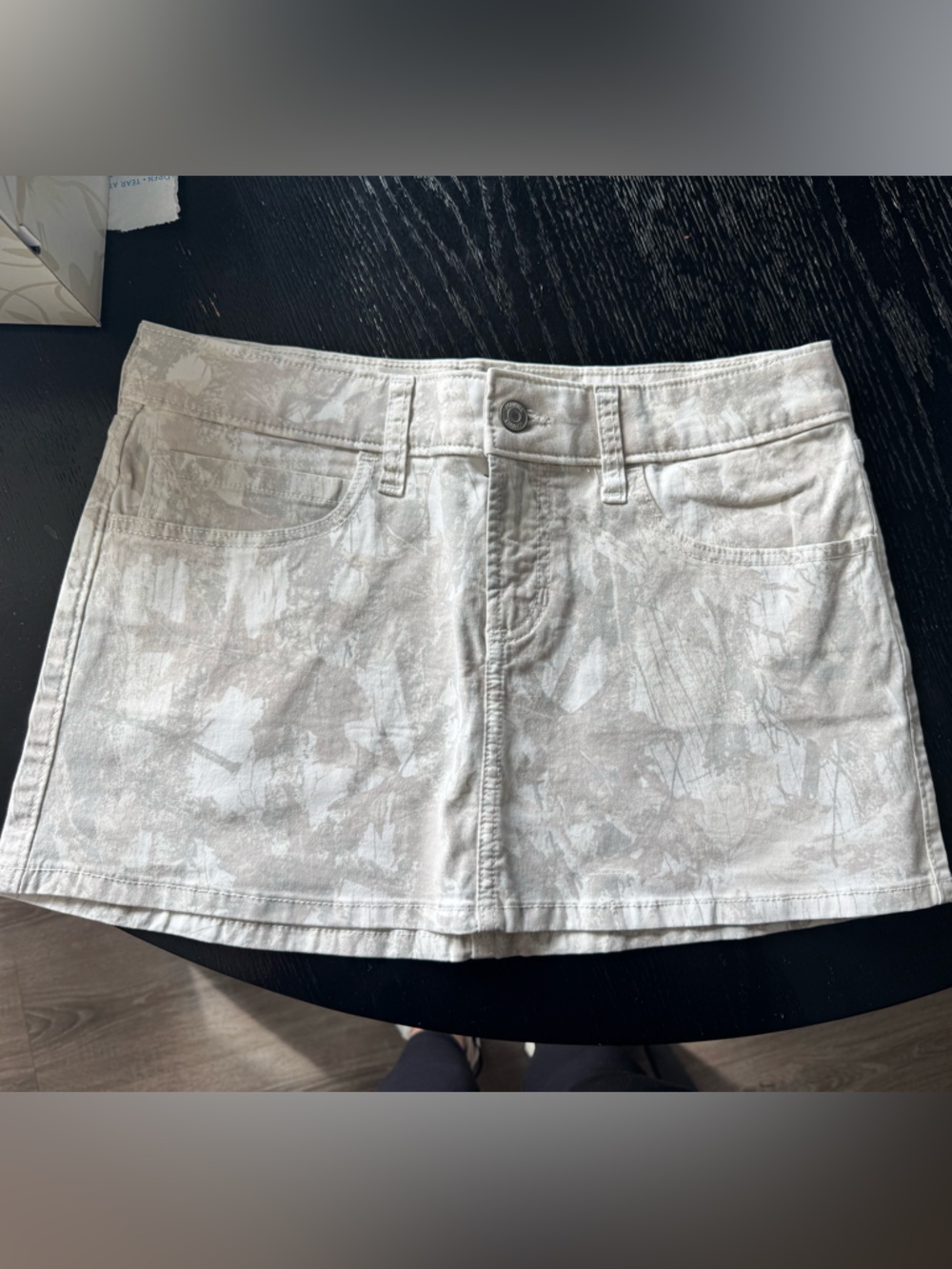 Hollister Neutral Tie-Dye Mini Skirt